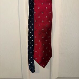 Tommy Hilfiger Red and Blue Silk Ties